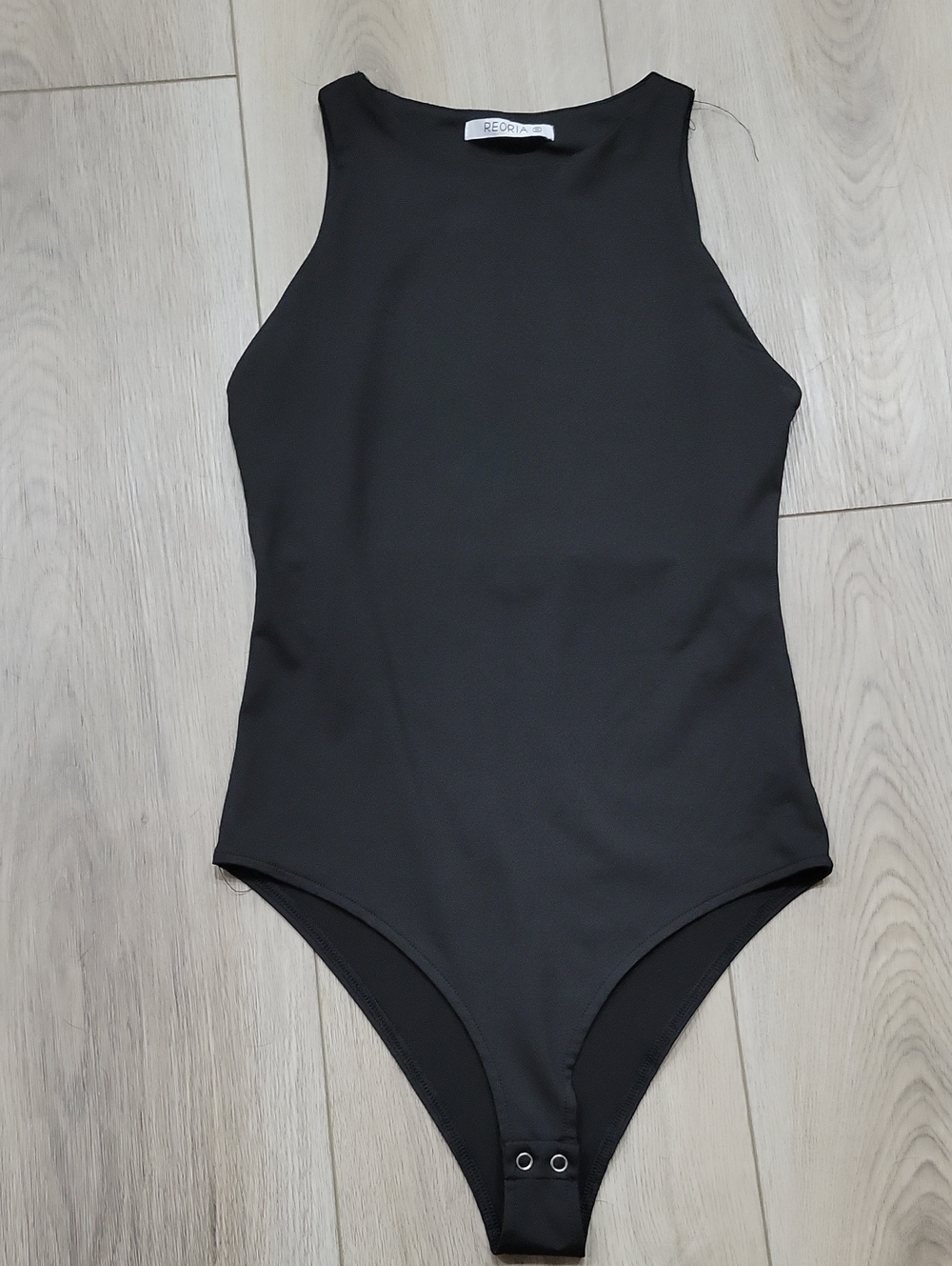 ReoRia Black High-Neck Bodysuit